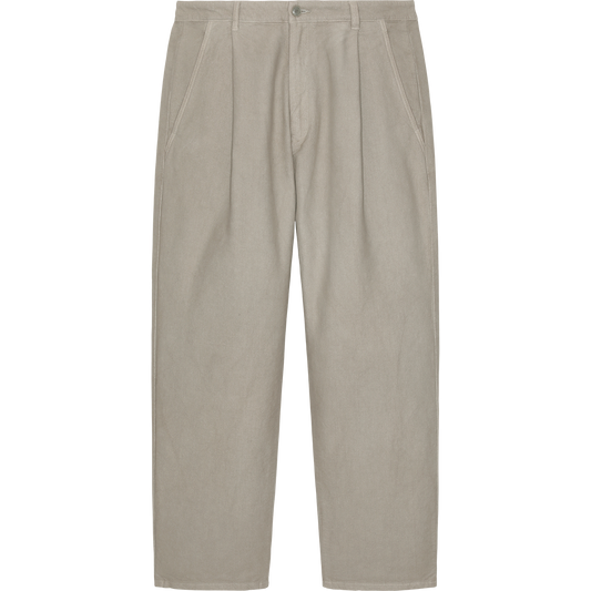 OVERDYE BRUSHED SOFT COTTON ONE TUCK PANTS