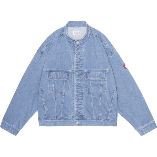 WASHED NEP DENIM TRUCKER JACKET
