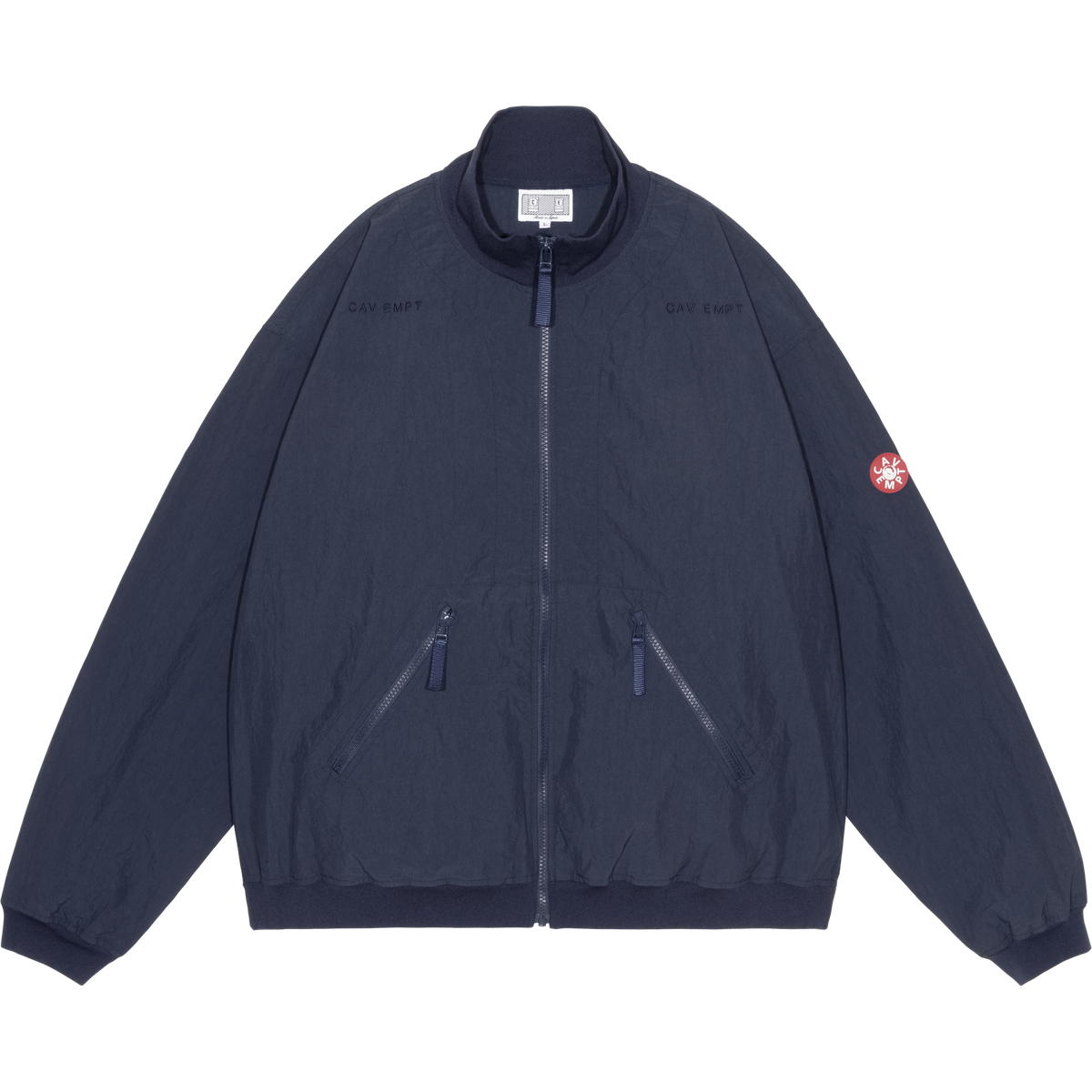 RIB COLLAR NYLON ZIP UP