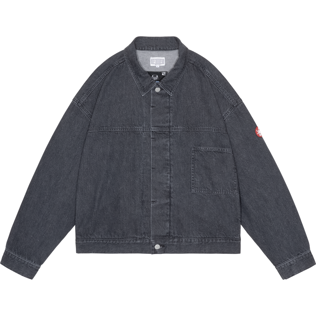 BLACK NEP DENIM TRUCKER JACKET
