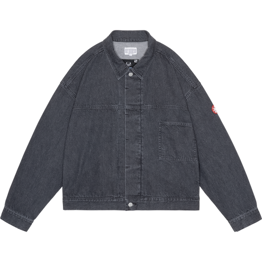 BLACK NEP DENIM TRUCKER JACKET