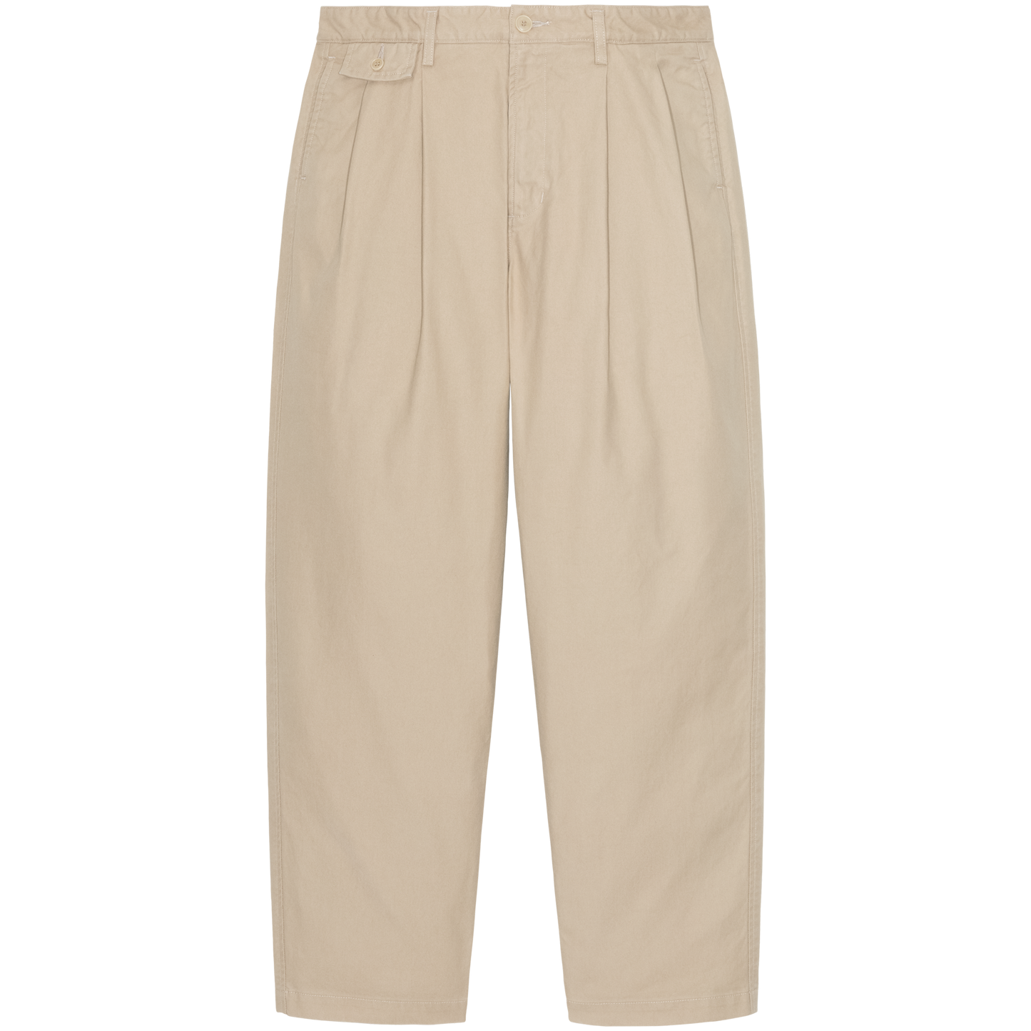 TWO TUCK DUCK PANTS BEIGE