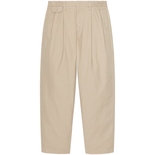 TWO TUCK DUCK PANTS BEIGE