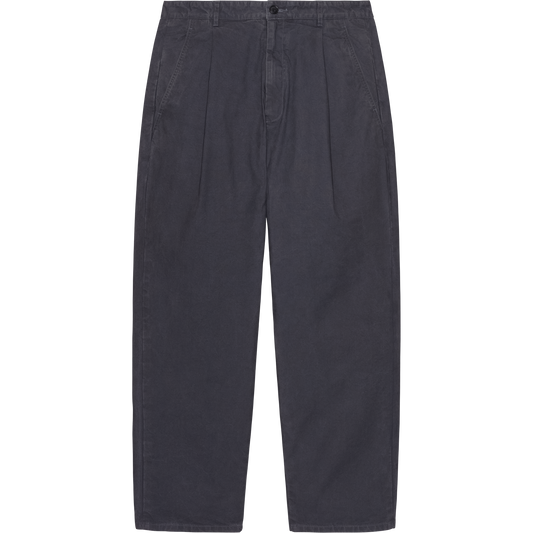 WASHED COTTON CANVAS ONE TUCK PANTS